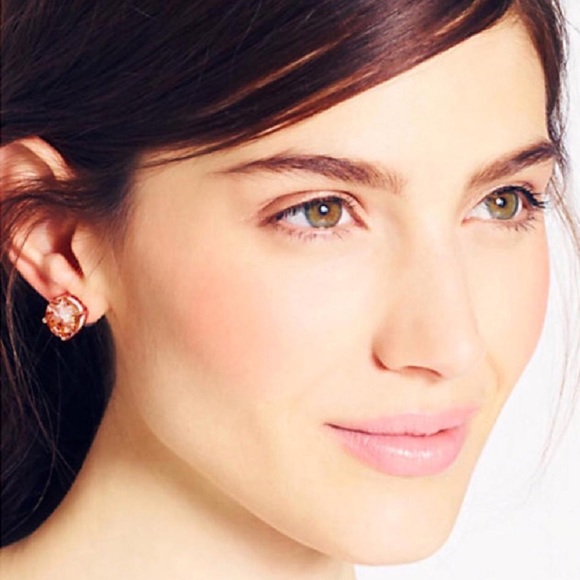 KATE SPADE • Peach Crystal Gumdrop Earrings - Picture 2 of 4